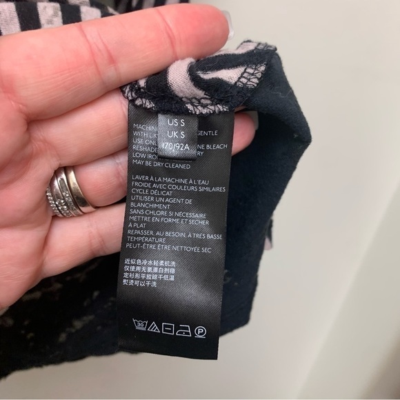 Anthropologie Pilar Black Striped Burnout Long Sleeve Top - Picture 7 of 12